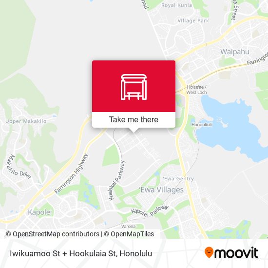 Iwikuamoo St + Hookulaia St map