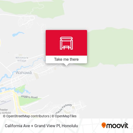 California Ave + Grand View Pl map