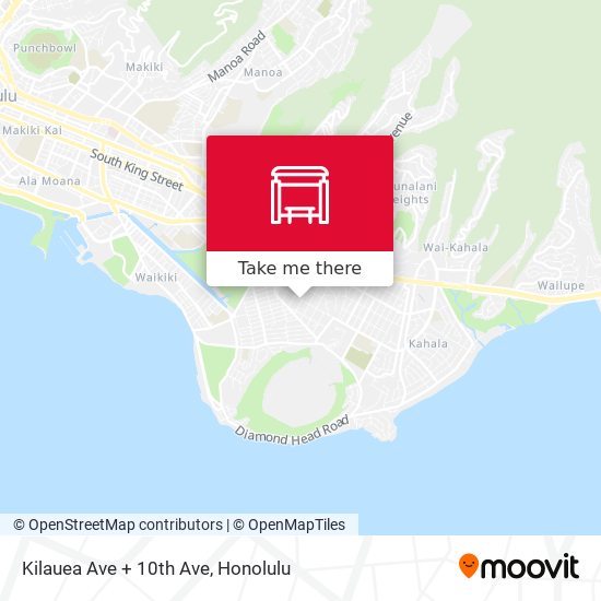 Kilauea Ave + 10th Ave map
