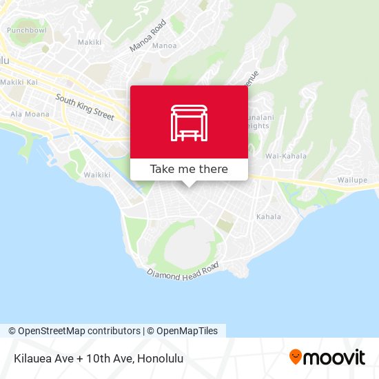 Kilauea Ave + 10th Ave map