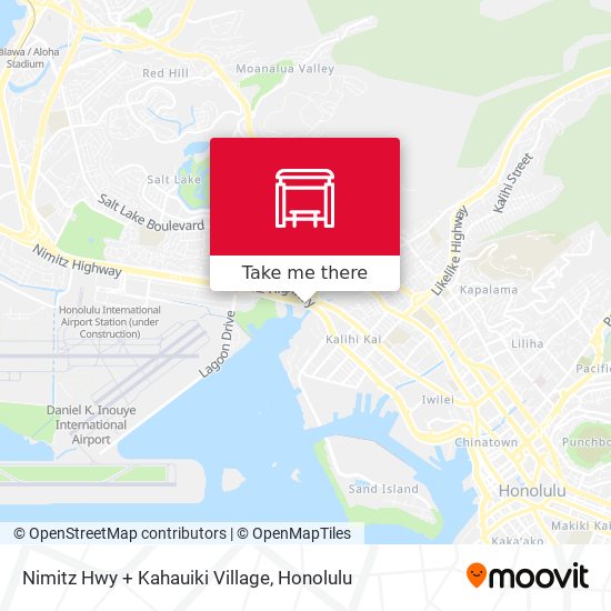 Nimitz Hwy + Kahauiki Village map