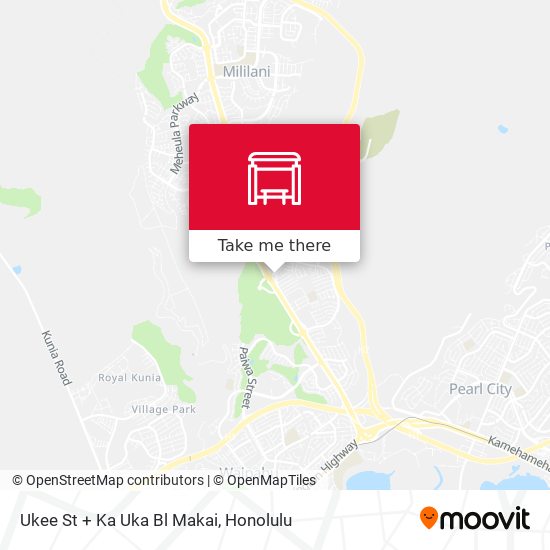 Ukee St + Ka Uka Bl Makai map