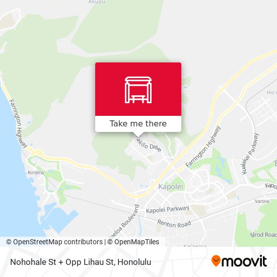 Nohohale St + Opp Lihau St map