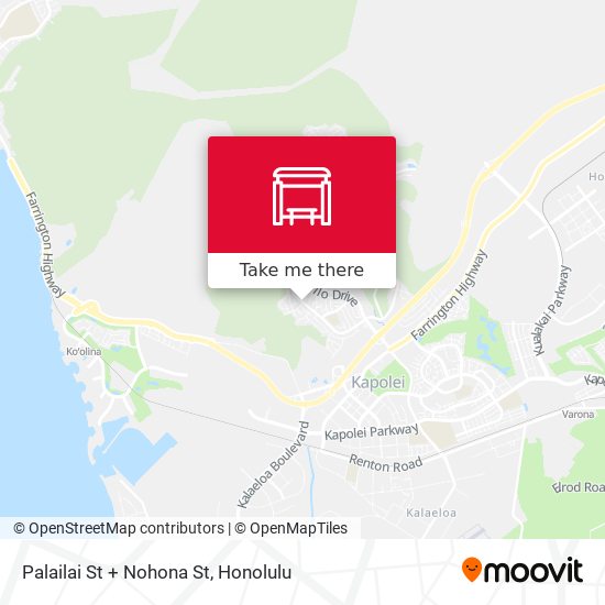 Palailai St + Nohona St map