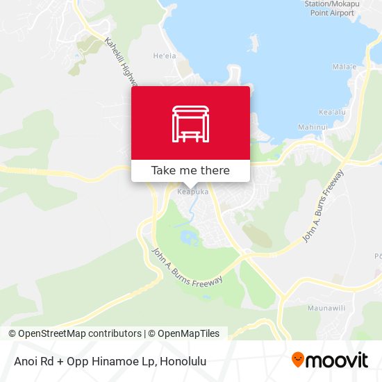 Mapa de Anoi Rd + Opp Hinamoe Lp