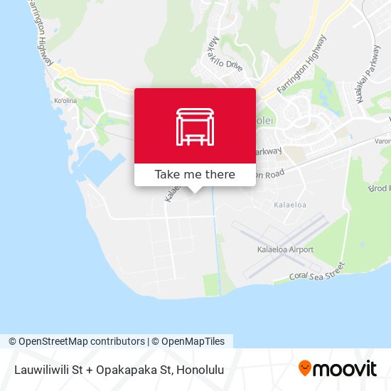 Lauwiliwili St + Opakapaka St map
