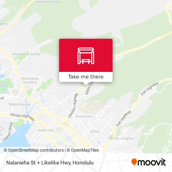 Nalanieha St + Likelike Hwy map