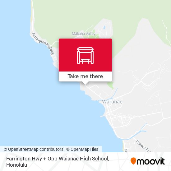 Farrington Hwy + Opp Waianae High School map