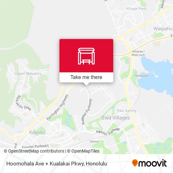 Mapa de Hoomohala Ave + Kualakai Pkwy