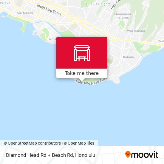 Diamond Head Rd + Beach Rd map