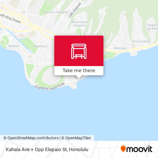 Mapa de Kahala Ave + Opp Elepaio St