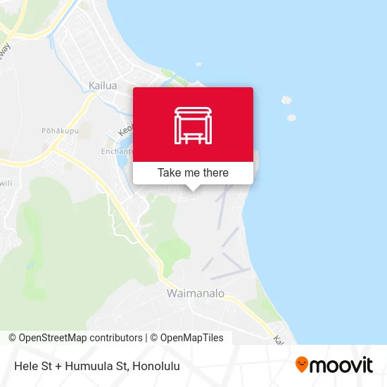 Hele St + Humuula St map