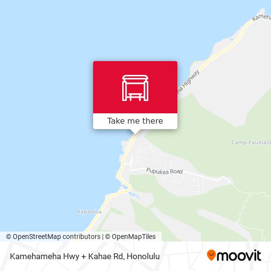 Kamehameha Hwy + Kahae Rd map