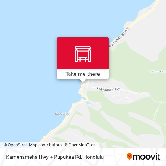 Mapa de Kamehameha Hwy + Pupukea Rd