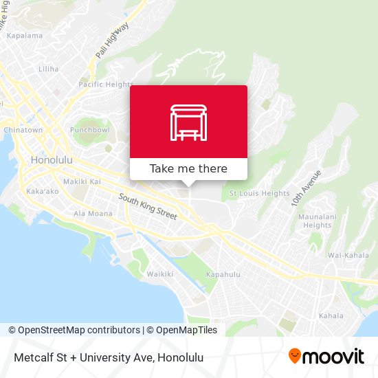 Metcalf St + University Ave map