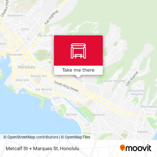 Metcalf St + Marques St map