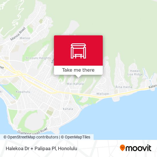 Halekoa Dr + Palipaa Pl map