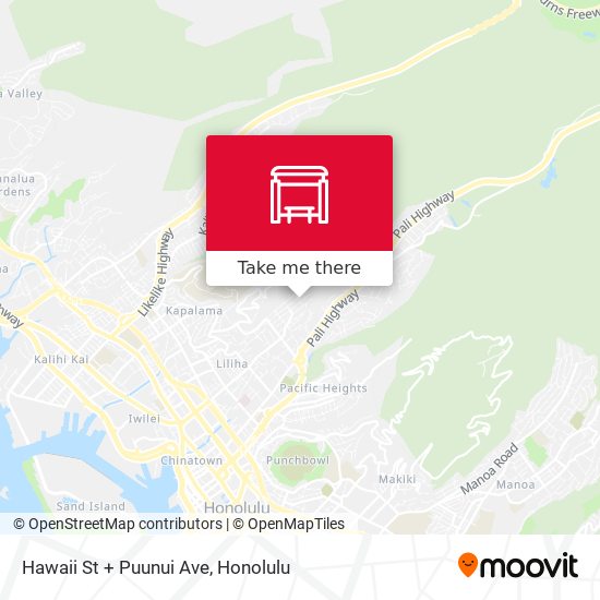 Mapa de Hawaii St + Puunui Ave