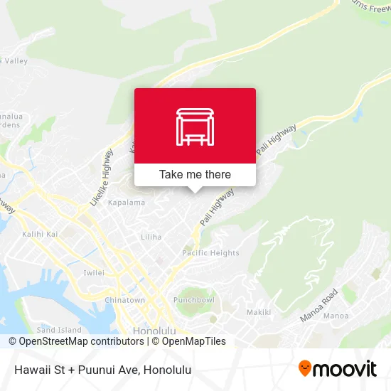 Mapa de Hawaii St + Puunui Ave