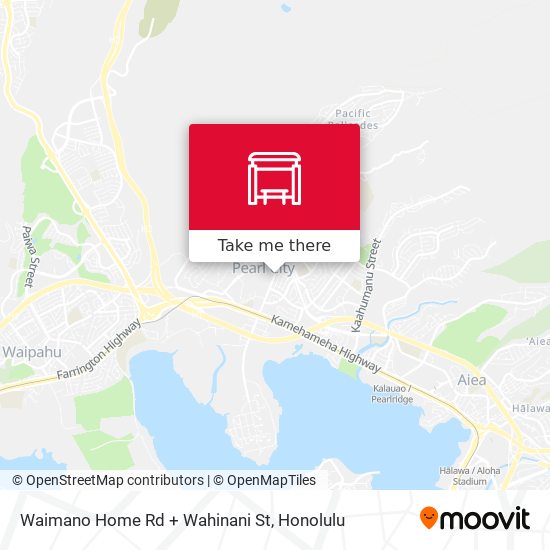 Mapa de Waimano Home Rd + Wahinani St