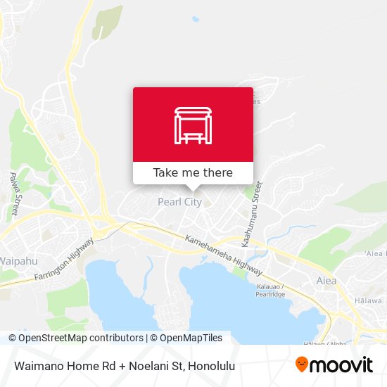 Waimano Home Rd + Noelani St map