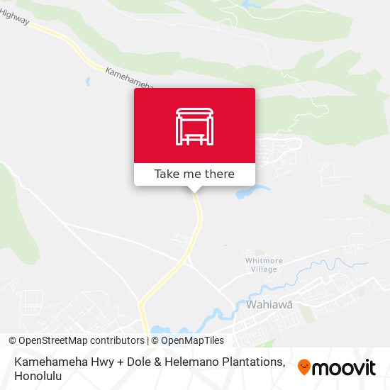 Kamehameha Hwy + Dole & Helemano Plantations map