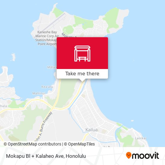 Mapa de Mokapu Bl + Kalaheo Ave