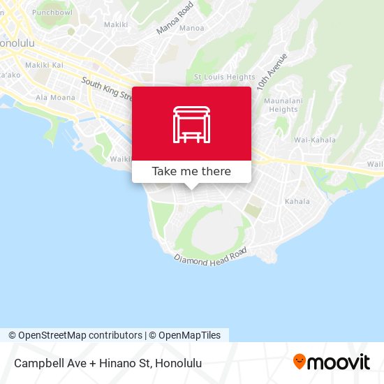 Campbell Ave + Hinano St map