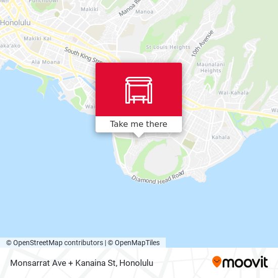 Mapa de Monsarrat Ave + Kanaina St