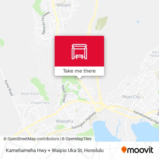 Kamehameha Hwy + Waipio Uka St map