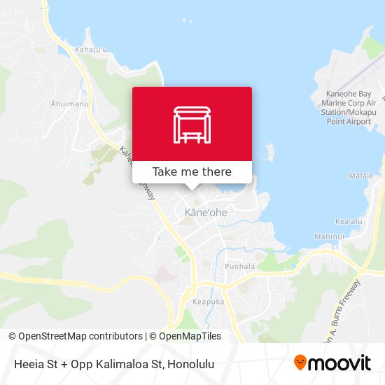Mapa de Heeia St + Opp Kalimaloa St