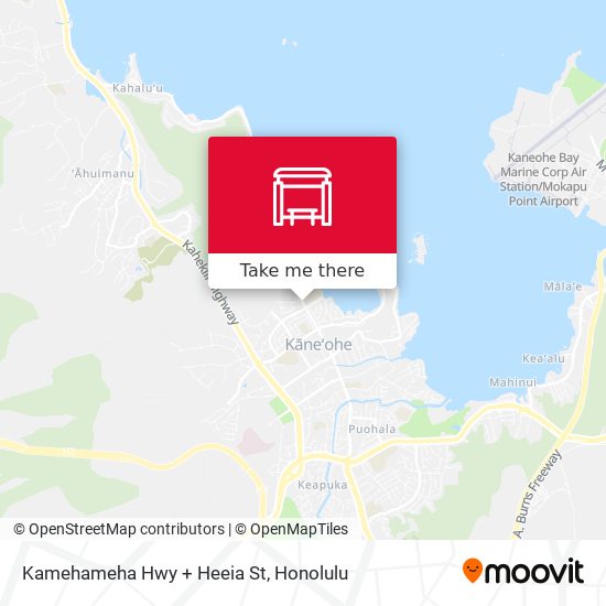 Mapa de Kamehameha Hwy + Heeia St