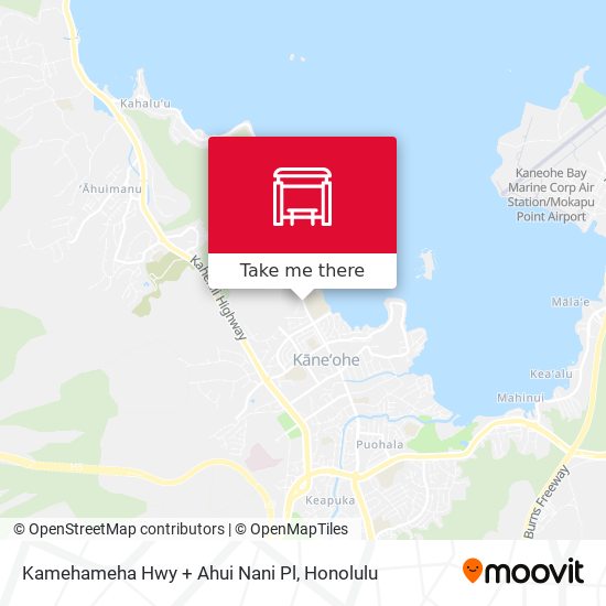 Kamehameha Hwy + Ahui Nani Pl map