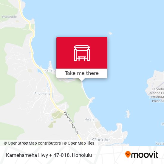Mapa de Kamehameha Hwy + 47-018