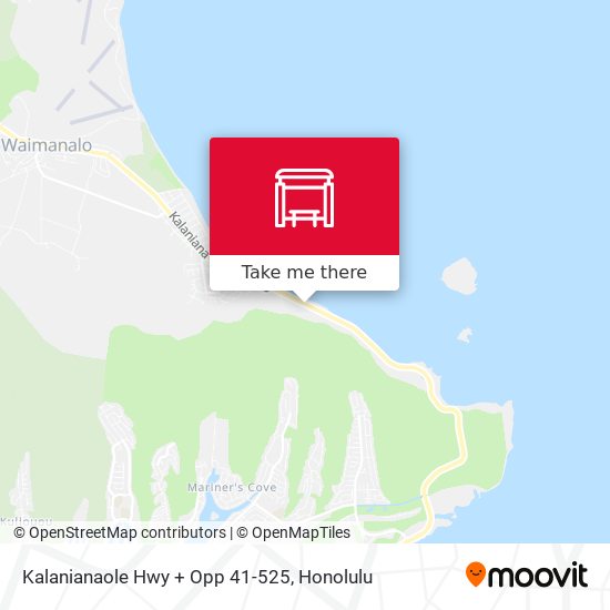 Kalanianaole Hwy + Opp 41-525 map