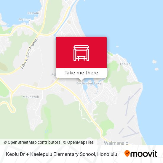 Mapa de Keolu Dr + Kaelepulu Elementary School
