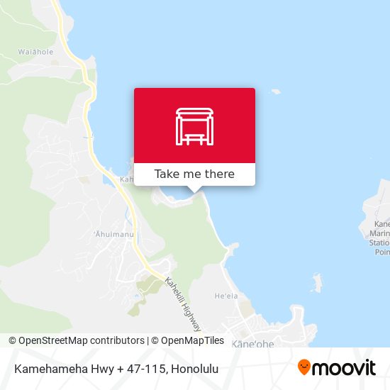 Mapa de Kamehameha Hwy + 47-115