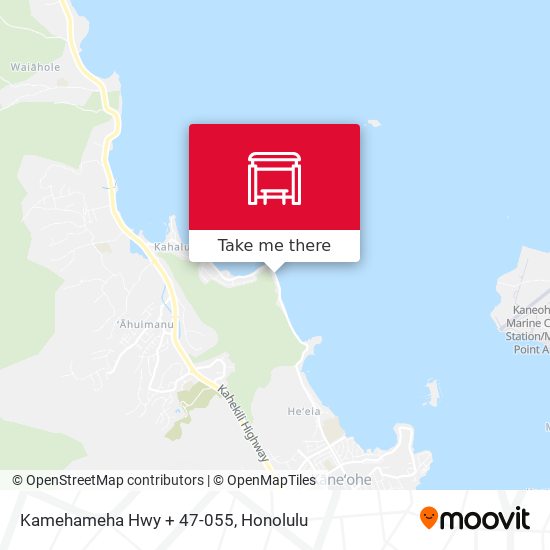 Kamehameha Hwy + 47-055 map