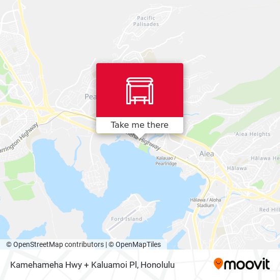Kamehameha Hwy + Kaluamoi Pl map