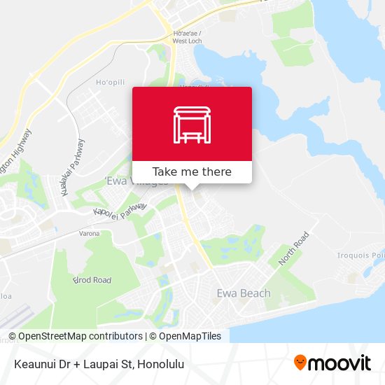 Keaunui Dr + Laupai St map