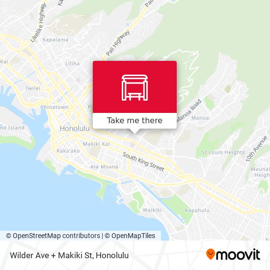 Wilder Ave + Makiki St map