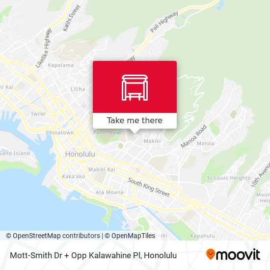 Mott-Smith Dr + Opp Kalawahine Pl map