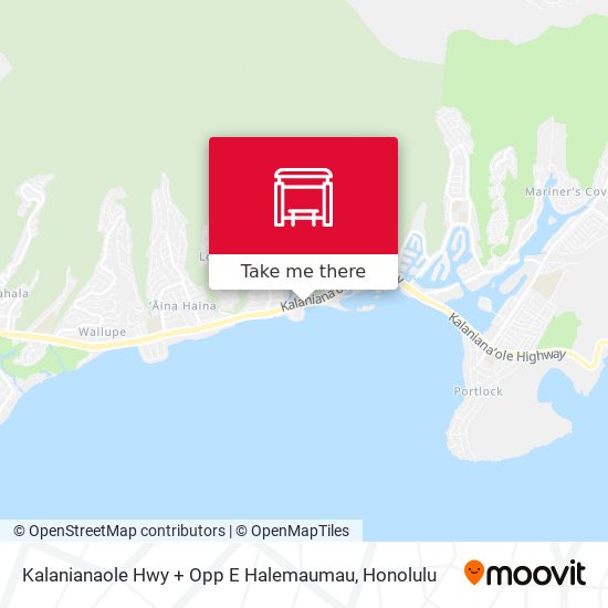 Kalanianaole Hwy + Opp E Halemaumau map