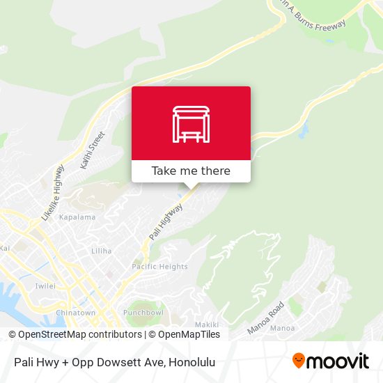 Mapa de Pali Hwy + Opp Dowsett Ave