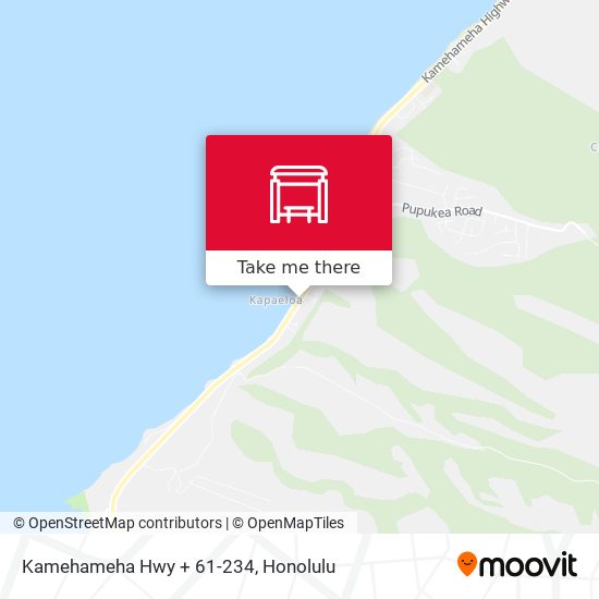 Mapa de Kamehameha Hwy + 61-234