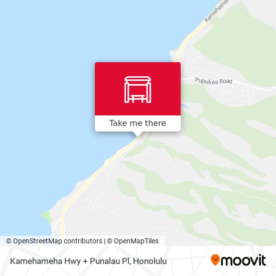 Kamehameha Hwy + Punalau Pl map