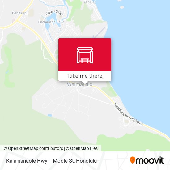 Mapa de Kalanianaole Hwy + Moole St