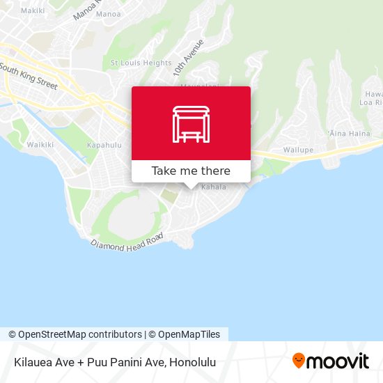 Kilauea Ave + Puu Panini Ave map