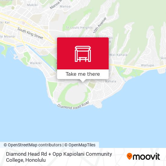 Mapa de Diamond Head Rd + Opp Kapiolani Community College
