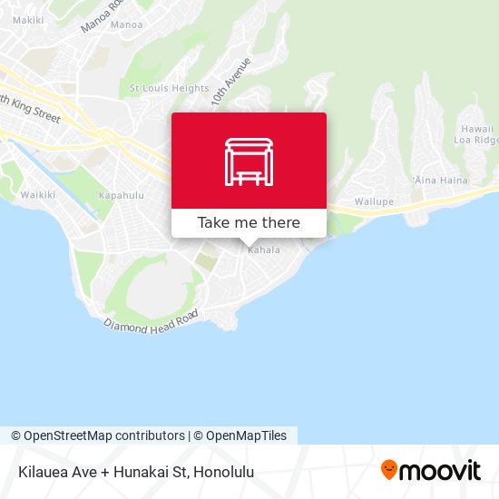 Kilauea Ave + Hunakai St map